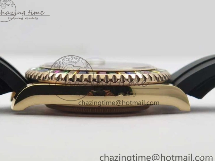 MiroTime 0112 WeatherProof Yacht-Master 40 116695SATS Bp Maker Best Edition Black Dial on Rubber Strap SA 3001